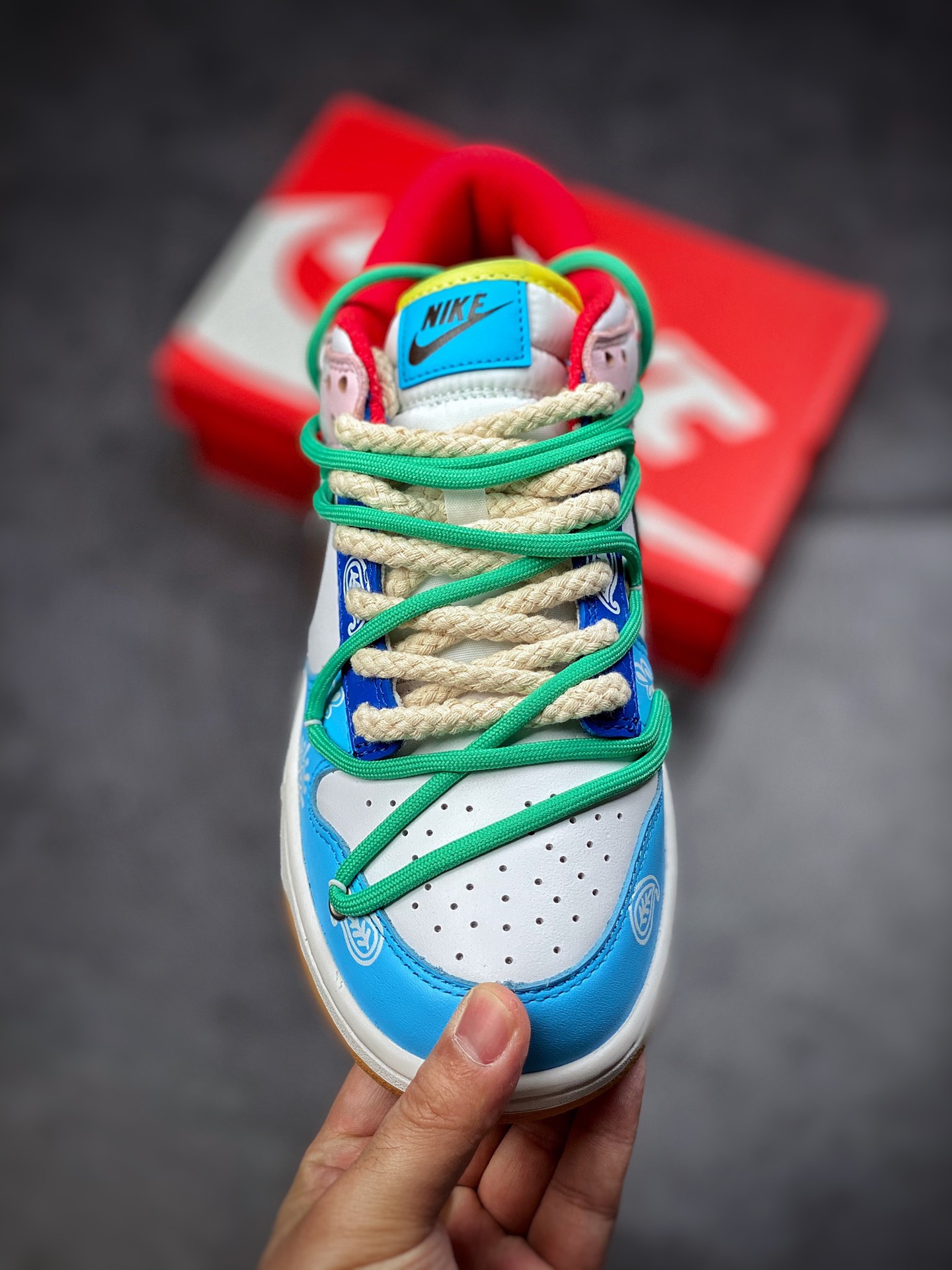 360  NIKE DUNK LOW  SE “Retro” 解构闪电 鸳鸯粉紫拼接腰果花 CZ2496-100