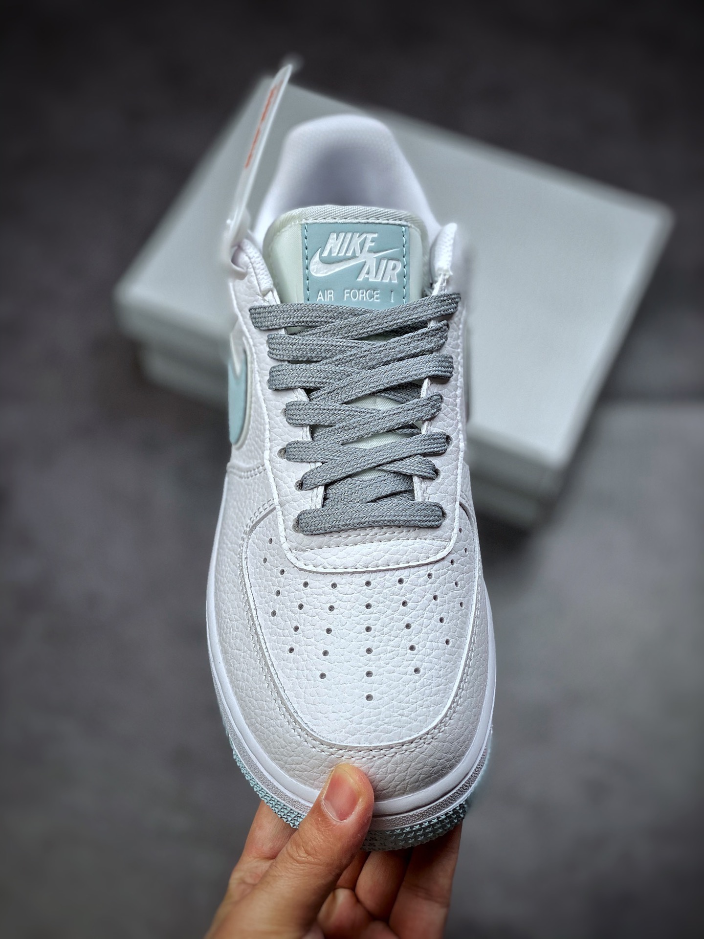 220  Nike Air Force 1 Low 07 白蓝色 原楦头原纸板打造纯正空军版型 AQ2566-201