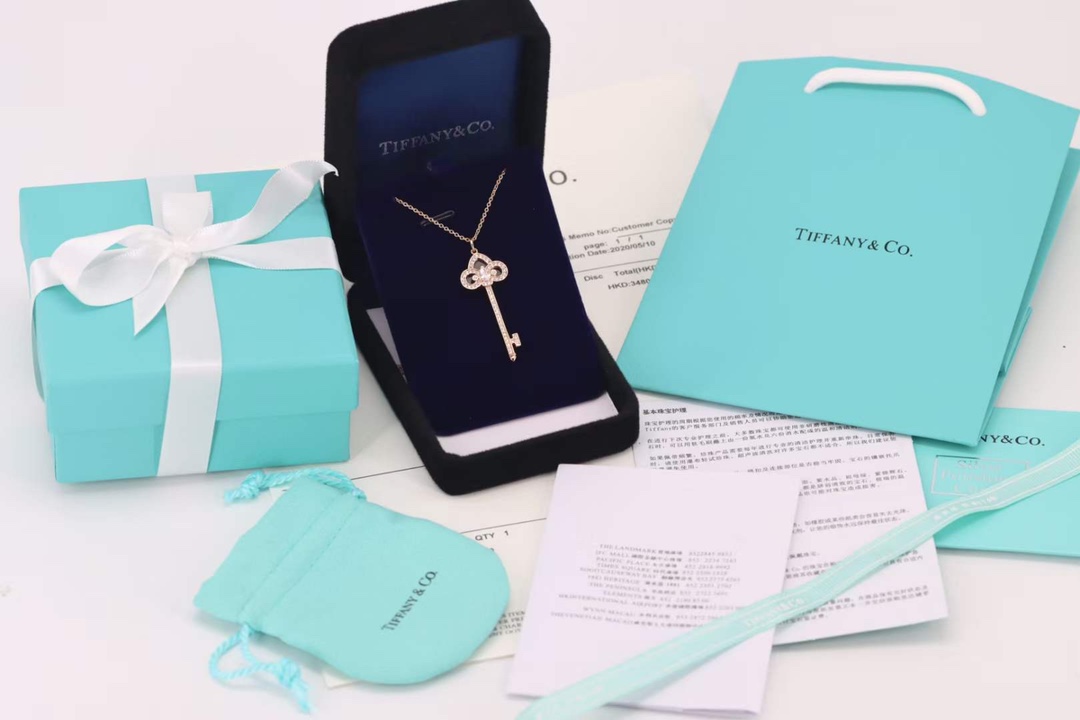Tiffany & Co. Tiffany&Co. Fleur de Lis红色鸢尾花钥匙项链