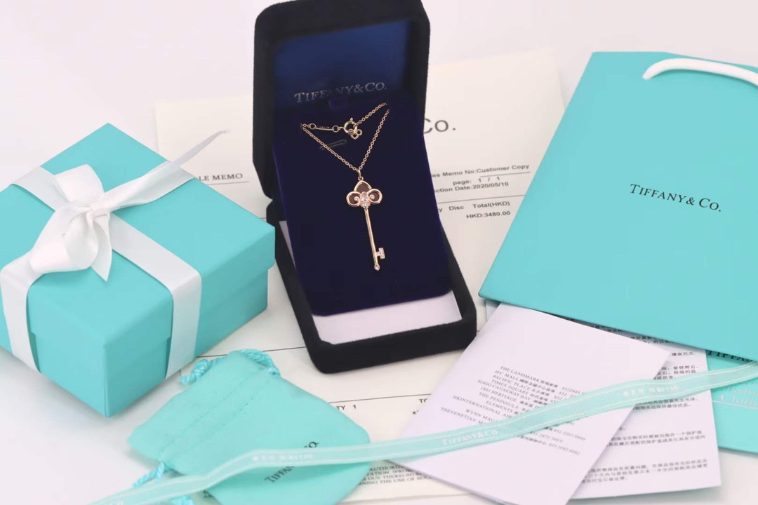 Tiffany & Co. Tiffany&Co. Fleur de Lis红色鸢尾花钥匙项链