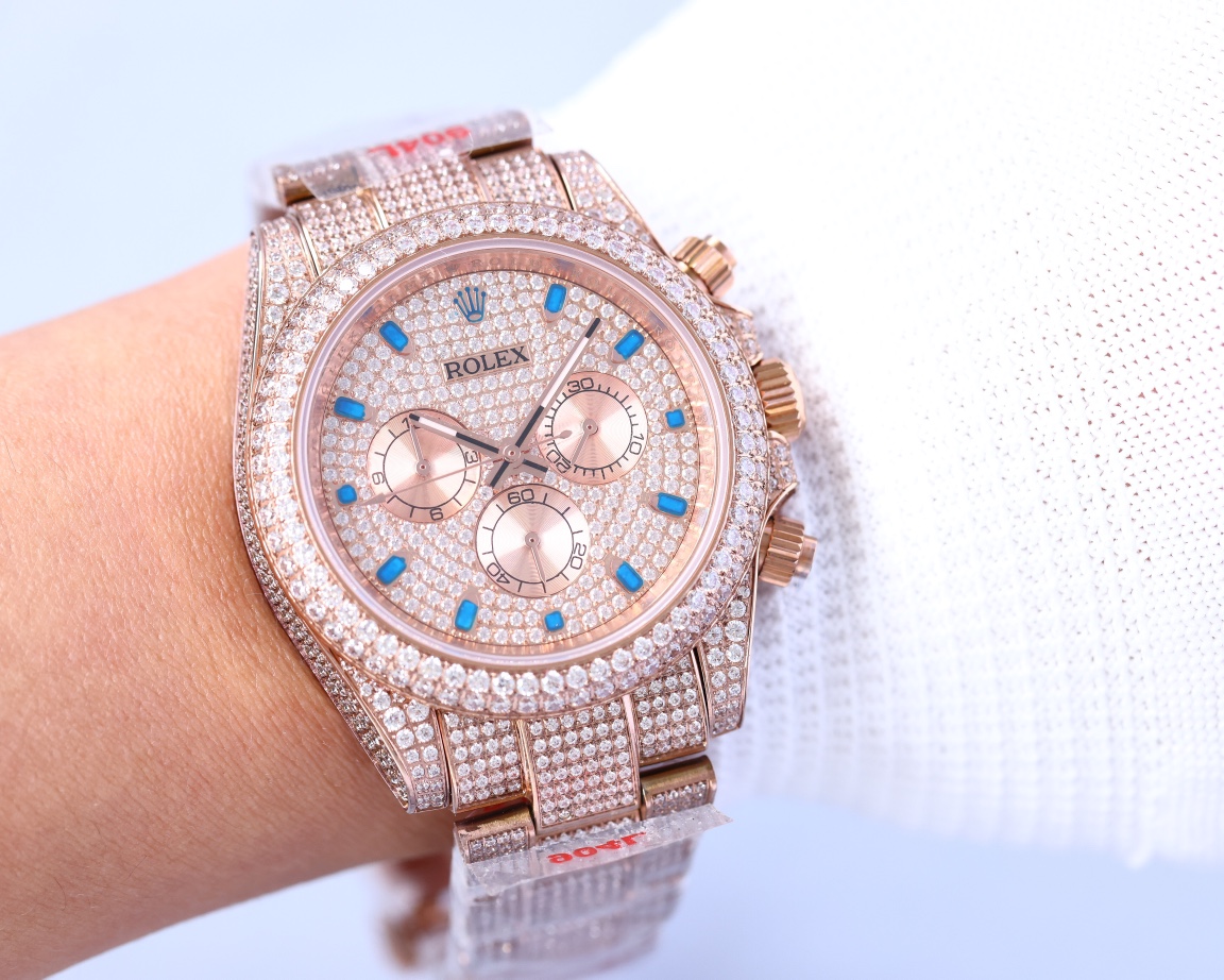 El nuevo Rolex Universe Chronograph Daytona Gypsophila serie 40 - modelo pavé de diamantes de acero inoxidable 904 1⃣️T…