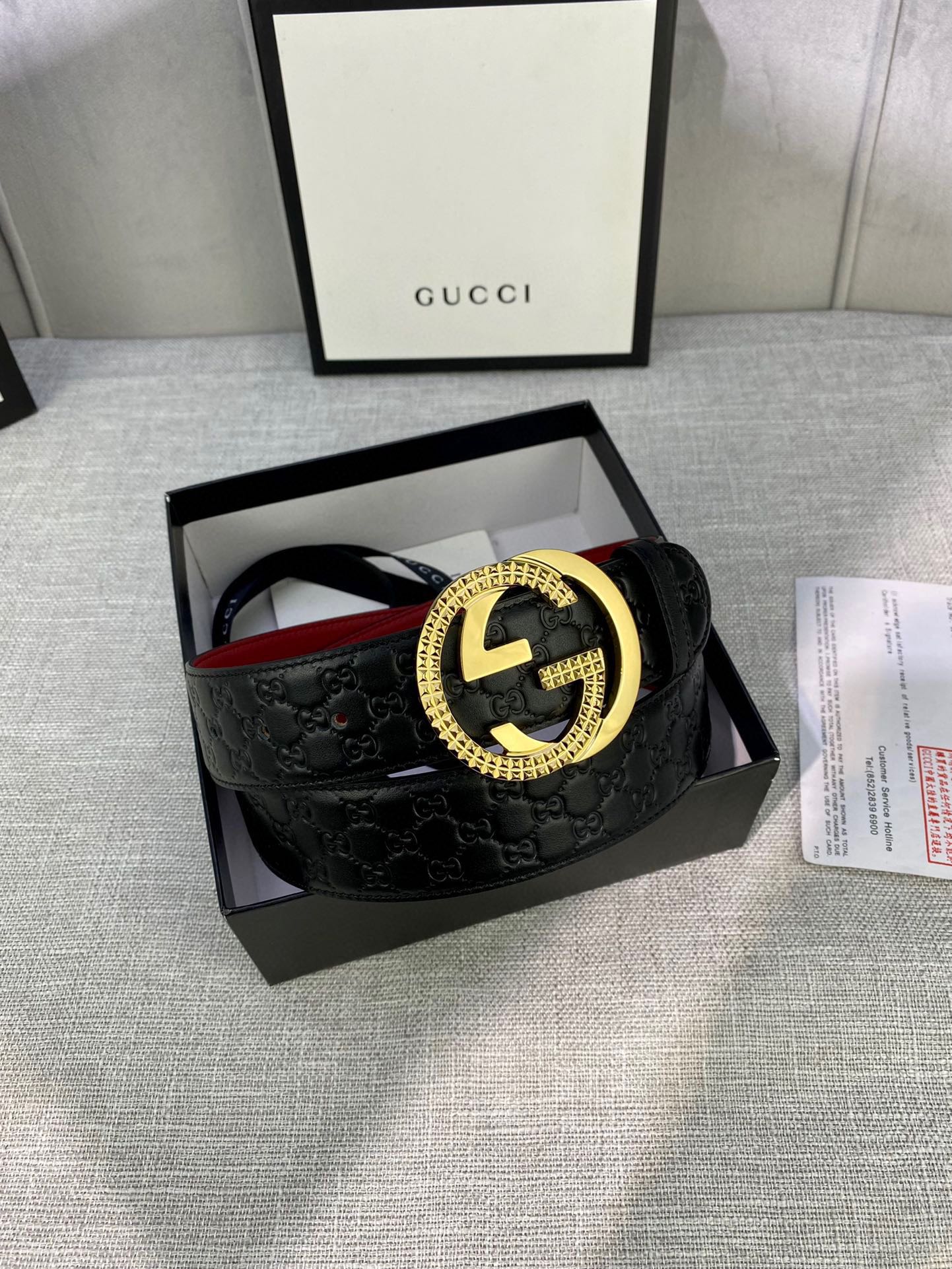 宽度4.0cmgucci互扣式双G带