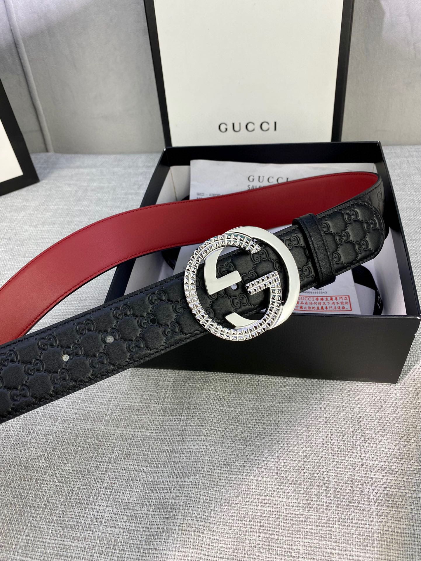 宽度4.0cmgucci互扣式双G带