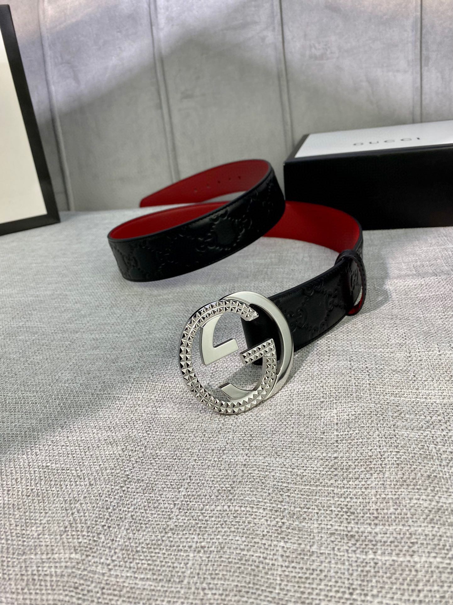 宽度4.0cmgucci互扣式双G带