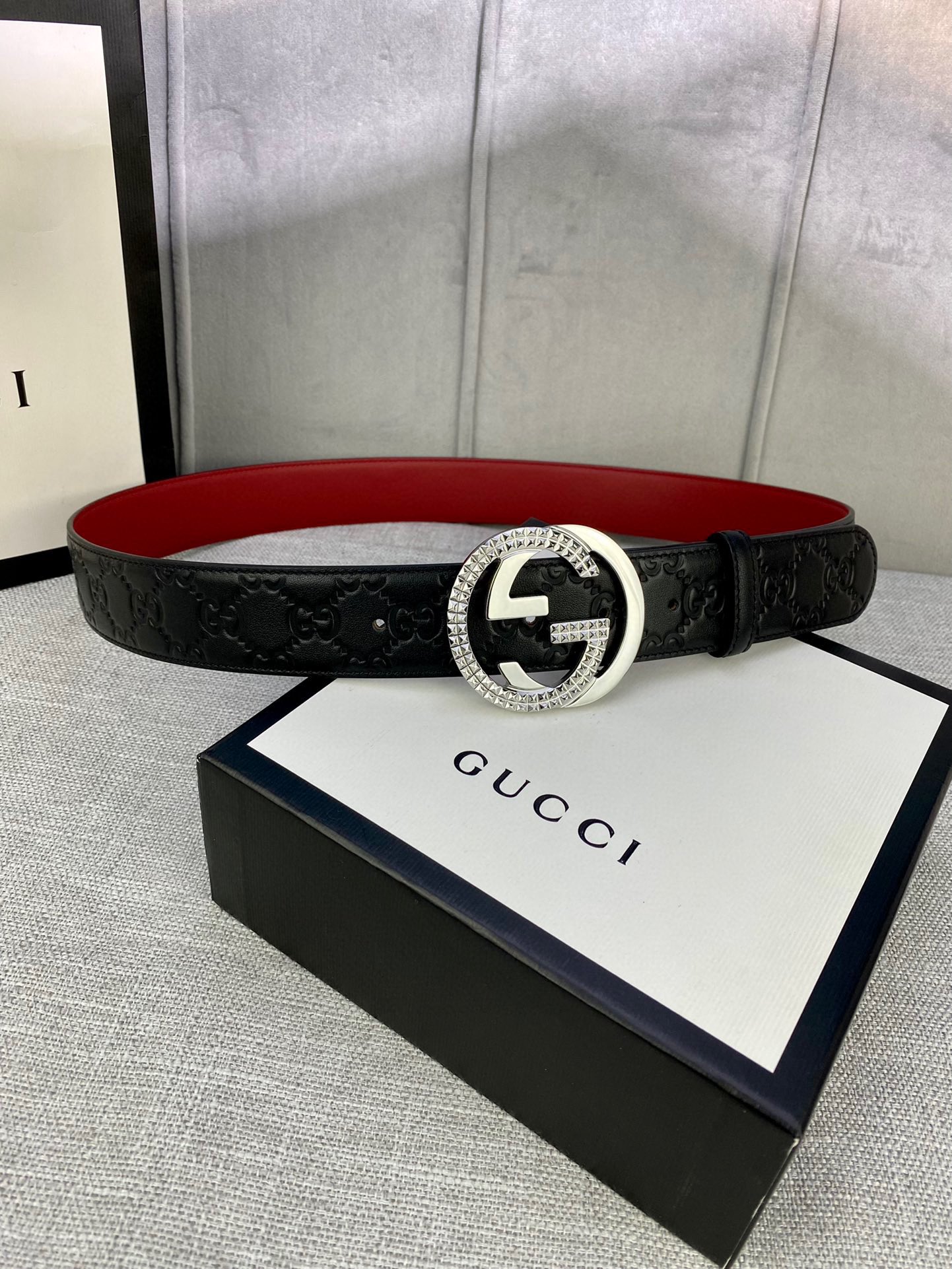宽度4.0cmgucci互扣式双G带