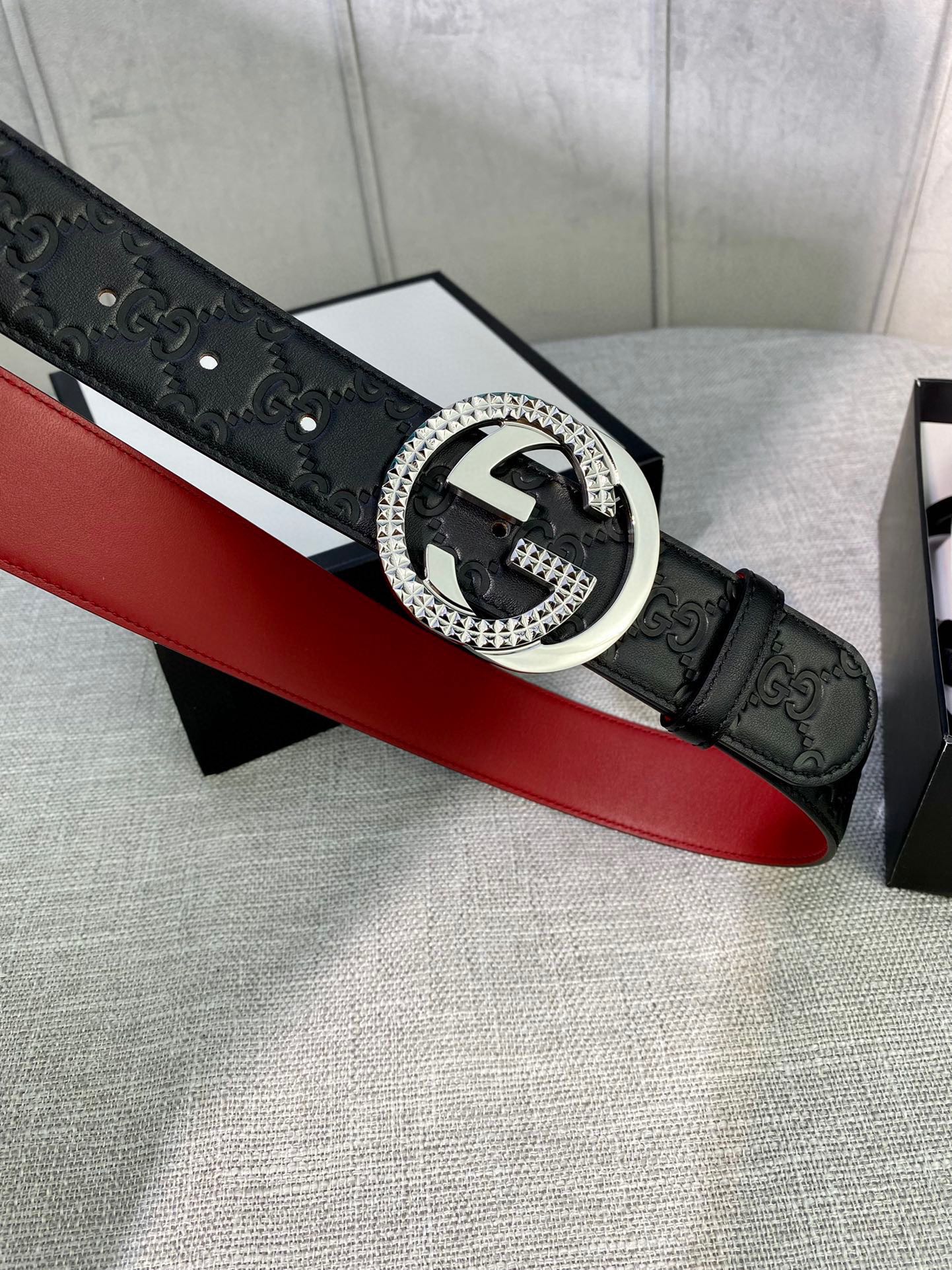 宽度4.0cmgucci互扣式双G带