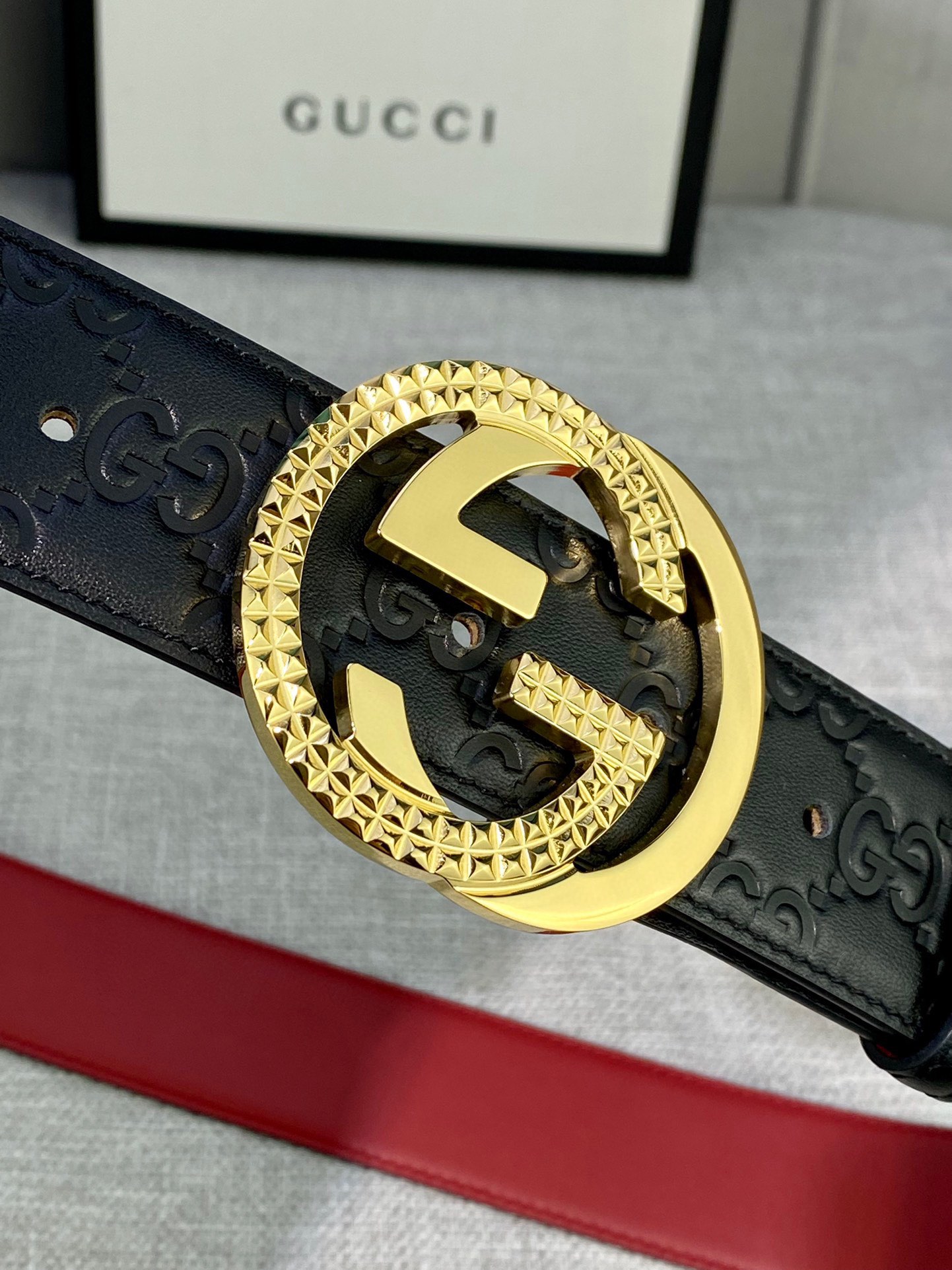 宽度4.0cmgucci互扣式双G带