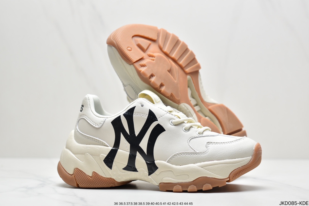 160 Korea韩国SS19限定发售NY美国榄球洋基队限定 x MLB Big Ball Chunky A Running厚底老爹厚底休闲运动慢跑鞋