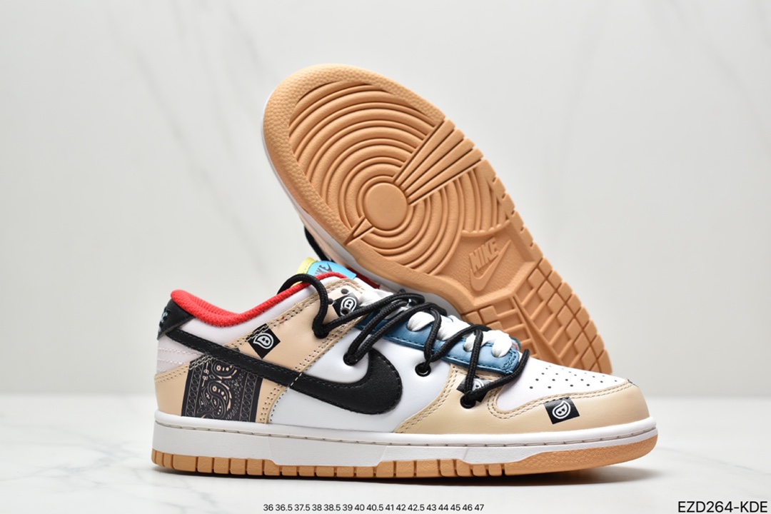 360 耐克SB DUNK 板鞋白绿黑蓝黄红彩色拼接鸳鸯 Nike SB Dunk Low “Free 99”系列DH0952-100
