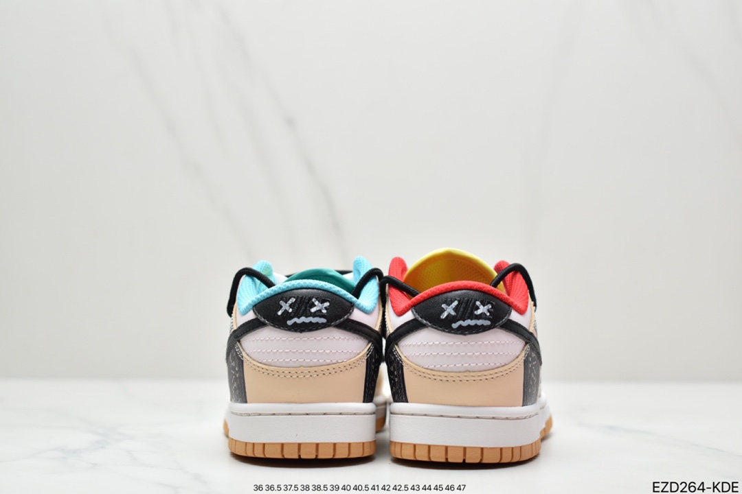 360 耐克SB DUNK 板鞋白绿黑蓝黄红彩色拼接鸳鸯 Nike SB Dunk Low “Free 99”系列DH0952-100