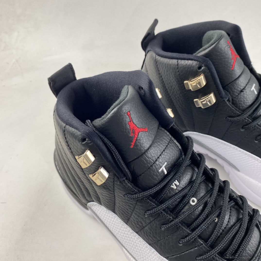 P400  Air Jordan 12 ”Retro Royoffs” AJ12 乔12黑白 银扣CT8013-006