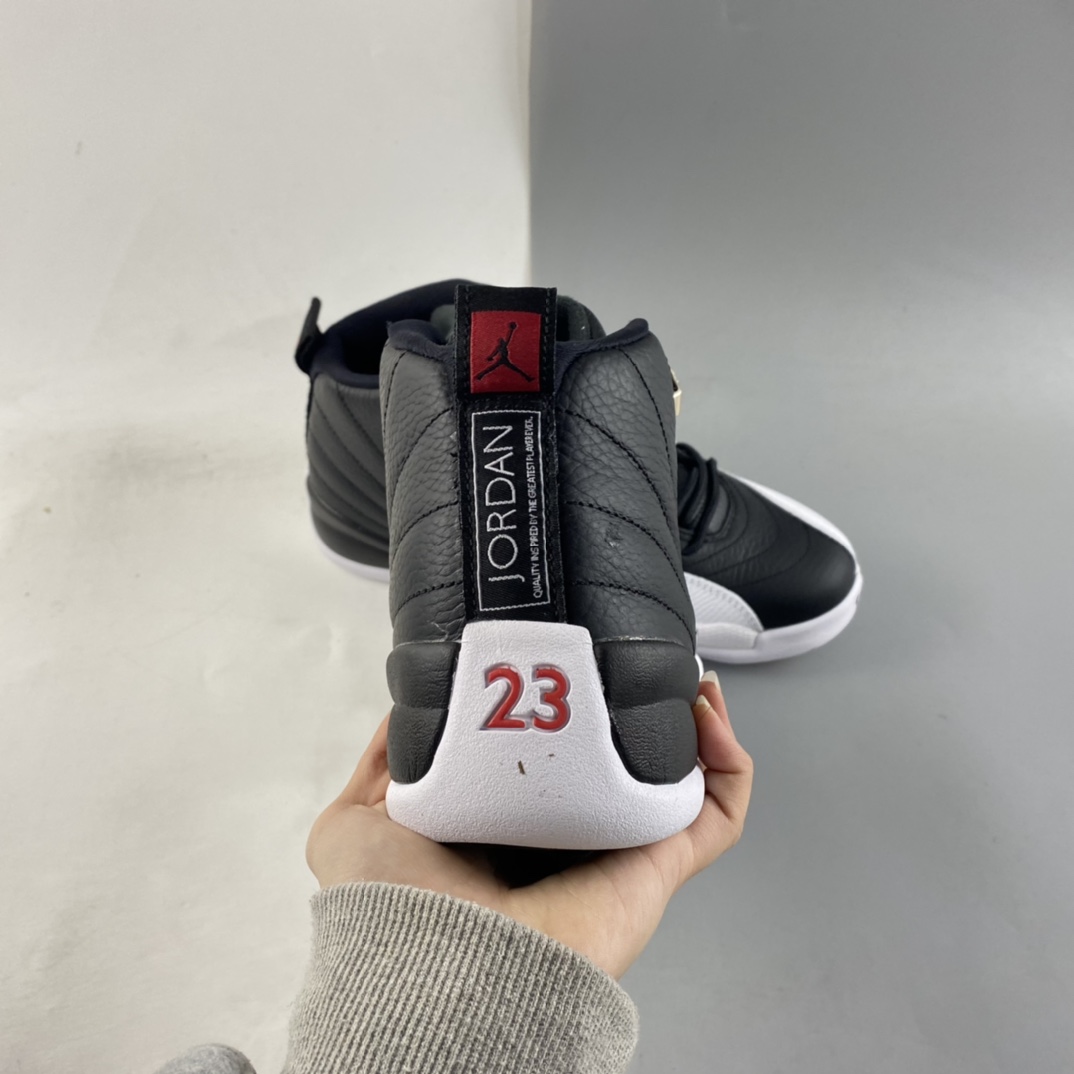 P400  Air Jordan 12 ”Retro Royoffs” AJ12 乔12黑白 银扣CT8013-006