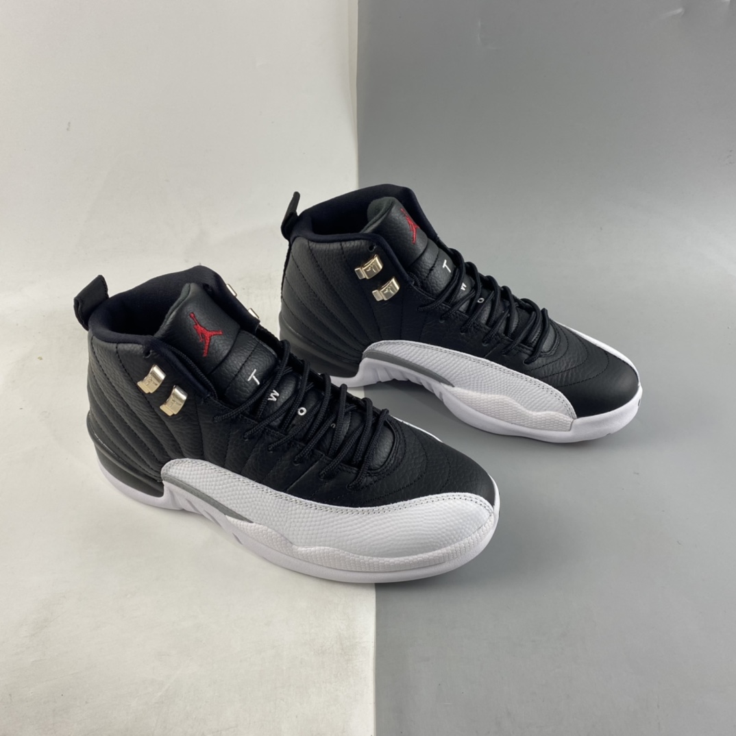 P400  Air Jordan 12 ”Retro Royoffs” AJ12 乔12黑白 银扣CT8013-006