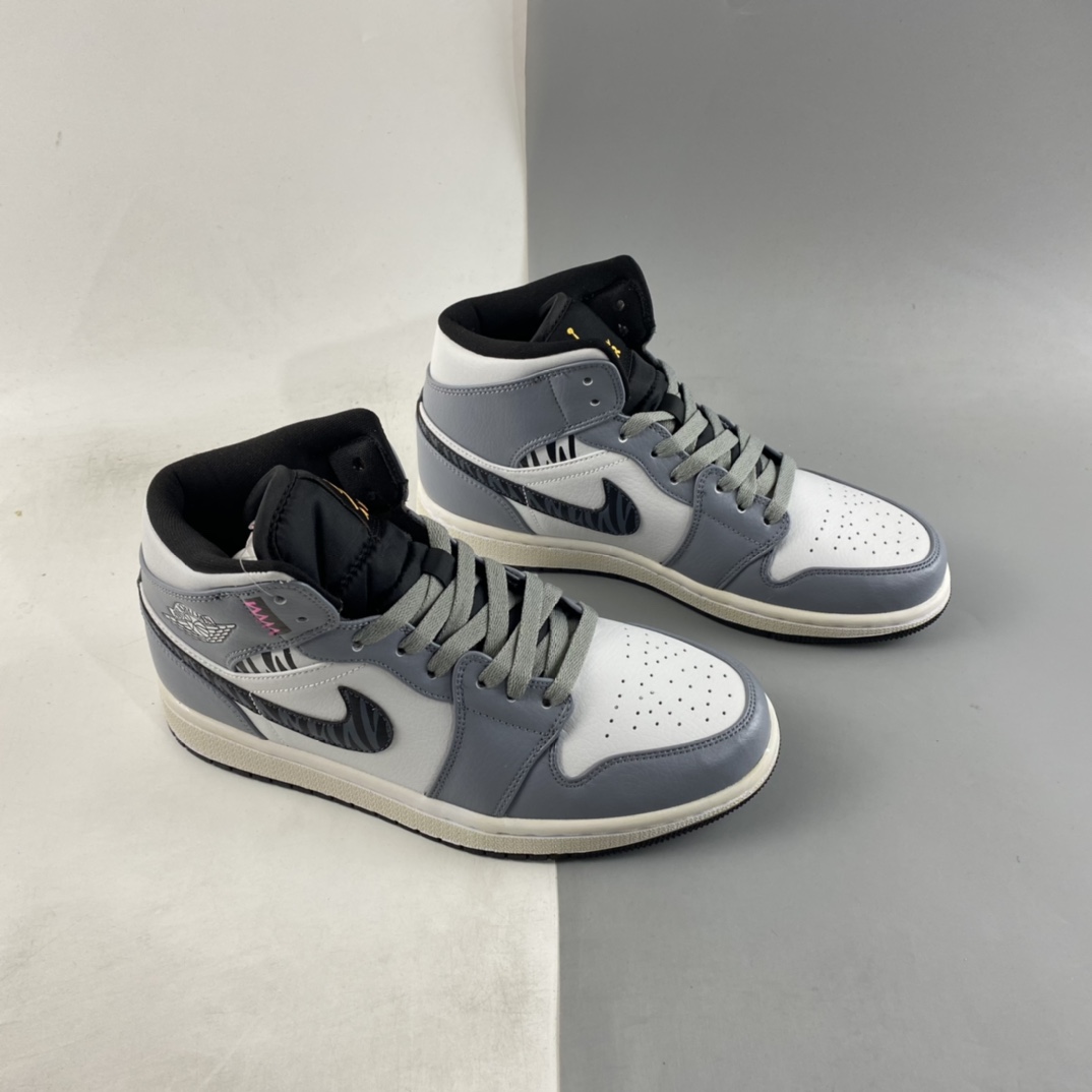 P240  Air Jordan 1 Mid AJ1 乔1 中帮百搭休闲运动板鞋 554724-170