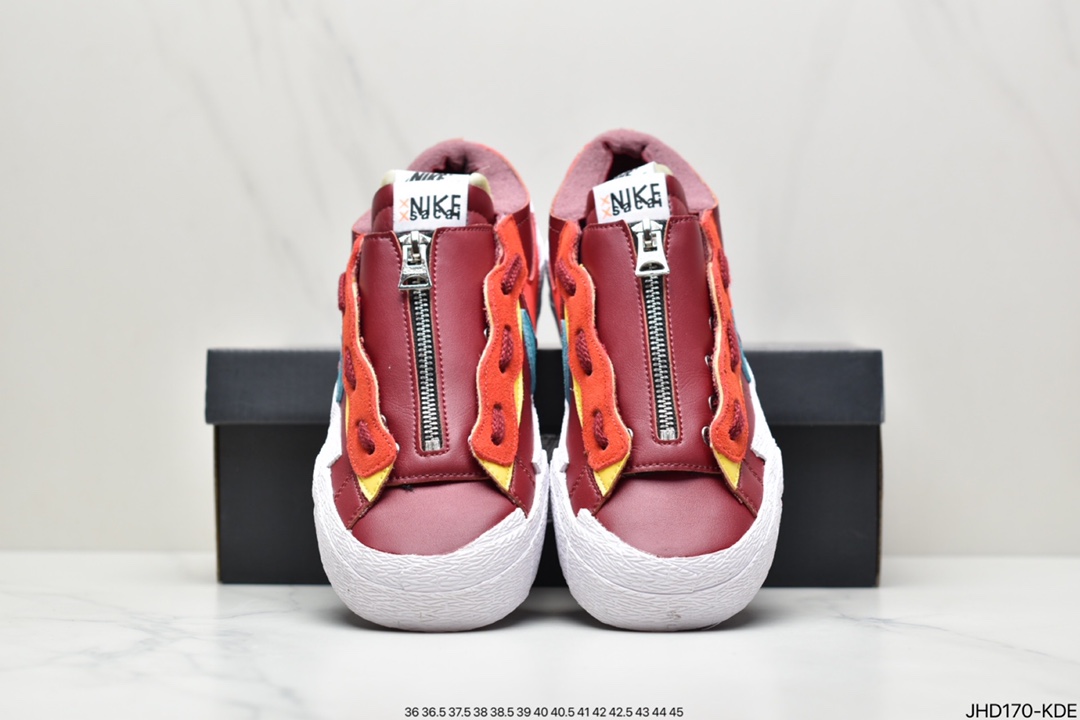 190 Kaws x Sacai x Nike Blazer Mid Low重叠设计前卫开拓者低帮百搭板鞋DM7901-500