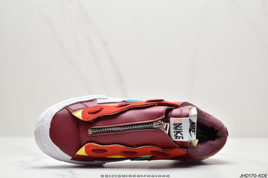 190 Kaws x Sacai x Nike Blazer Mid Low重叠设计前卫开拓者低帮百搭板鞋DM7901-500