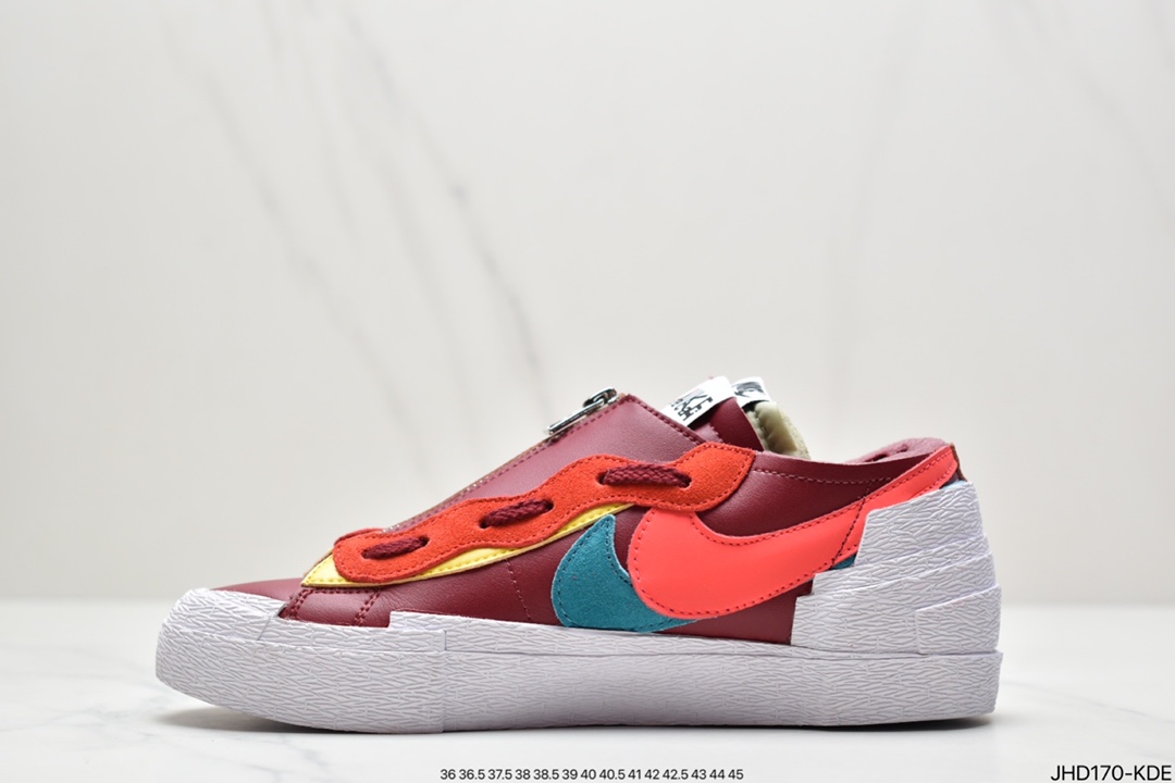 190 Kaws x Sacai x Nike Blazer Mid Low重叠设计前卫开拓者低帮百搭板鞋DM7901-500