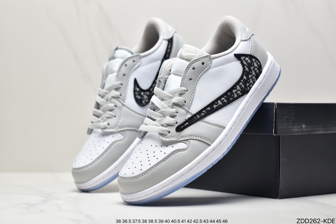 230 Travis Scott x Fragment x Air Jordan 1 Low“Military Blue” 低帮 DM7866-140