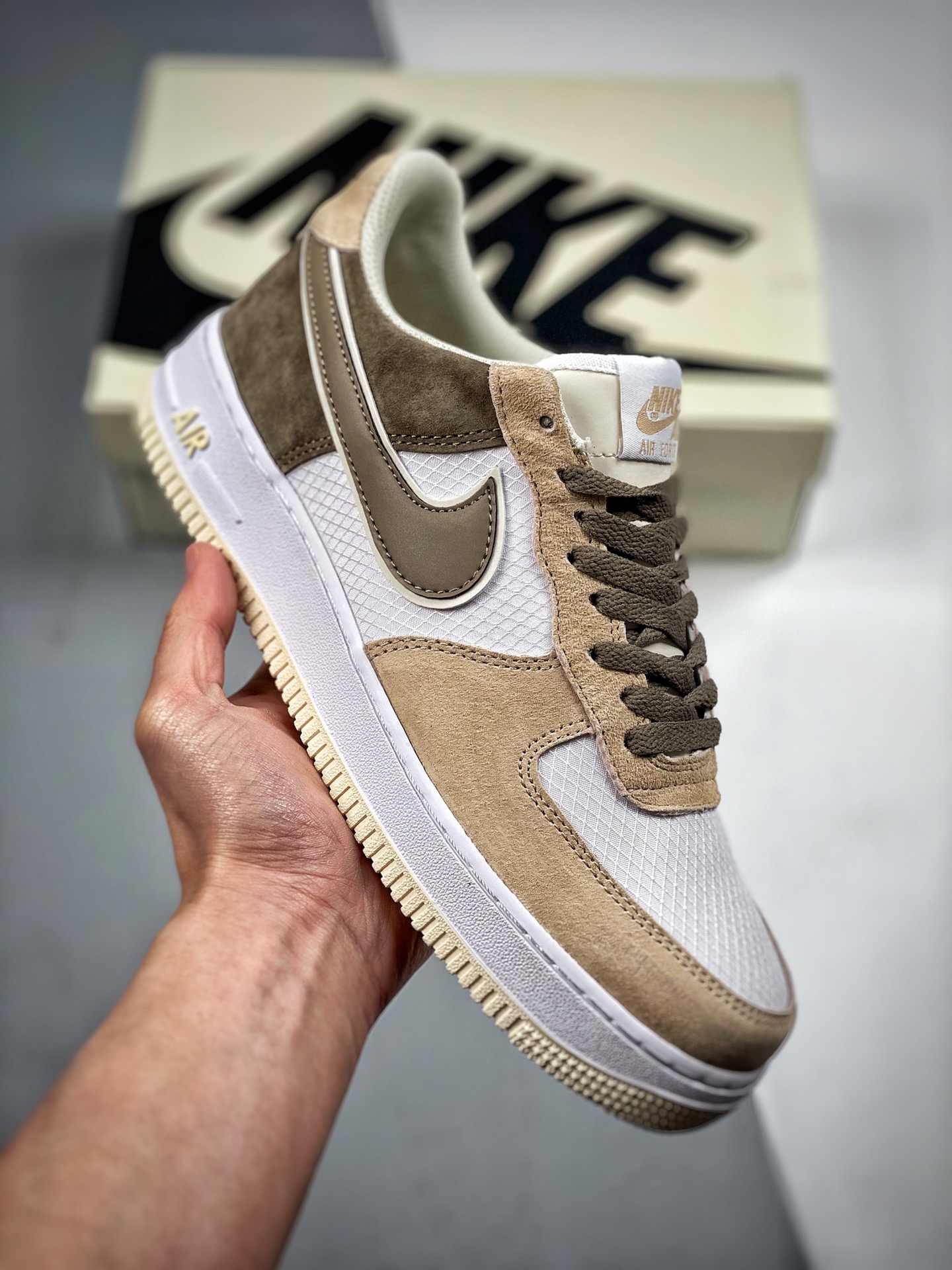 Push Hands 3 Air Force 1 '07 Blanco Crema Verde Combinado Horma Original Cartón Original Creando el Estilo Auténtico de…