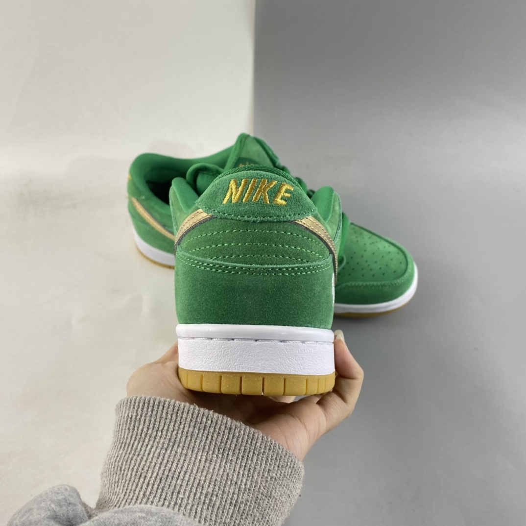 P260  Nk SB Dunk Low 四叶草绿金联名扣篮系列复古低帮休闲运动滑板板鞋 BQ6817-303