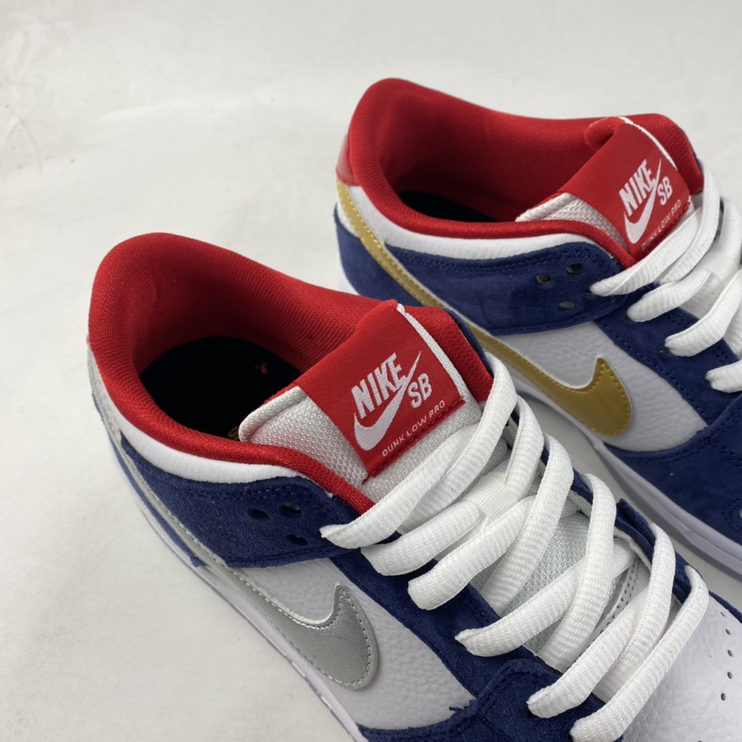P260  Nk SB Dunk Low Prm QS Paris 宝马 金银勾休闲运动板鞋 839685-416