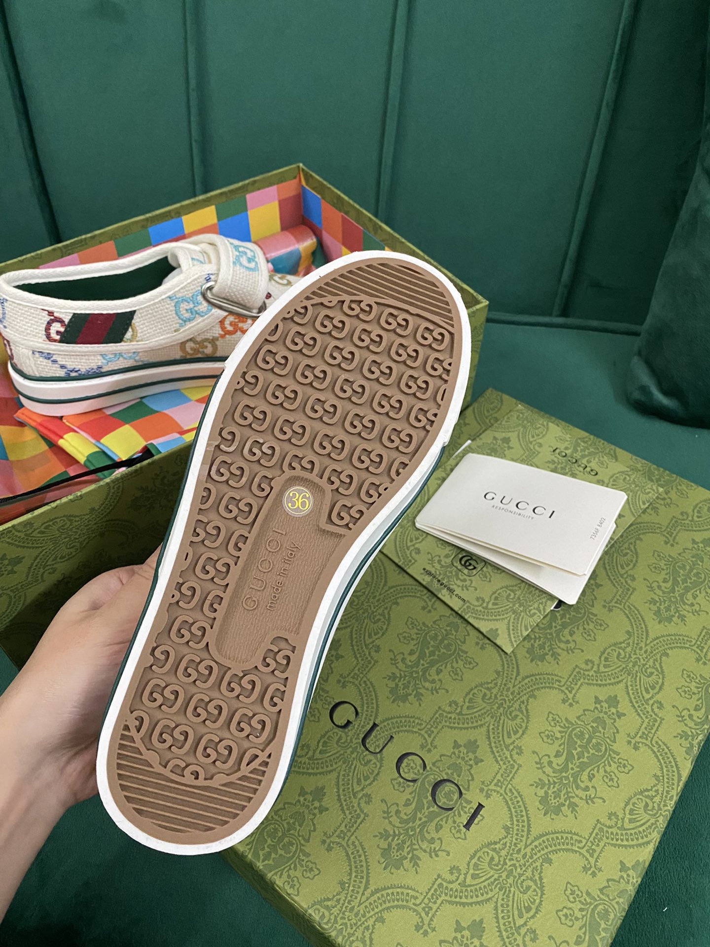 Versión superior. ¡Llegada Gucci tenis 1977 serie clásica izquierda zapatos de lona ...2022 modelos 