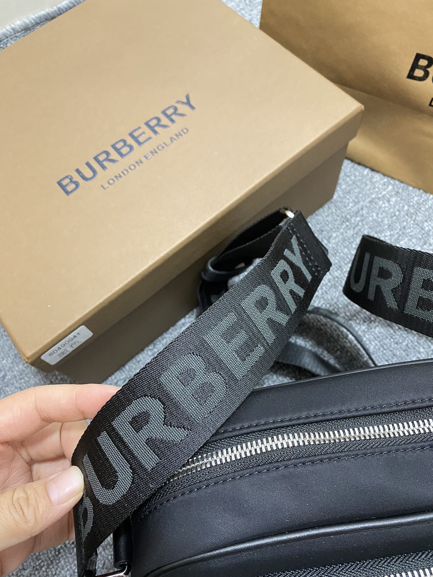 Burberry ECONYL® Crossbody Bag with Logo Print and Adjustable Strap 3 i1648956708 9758 1