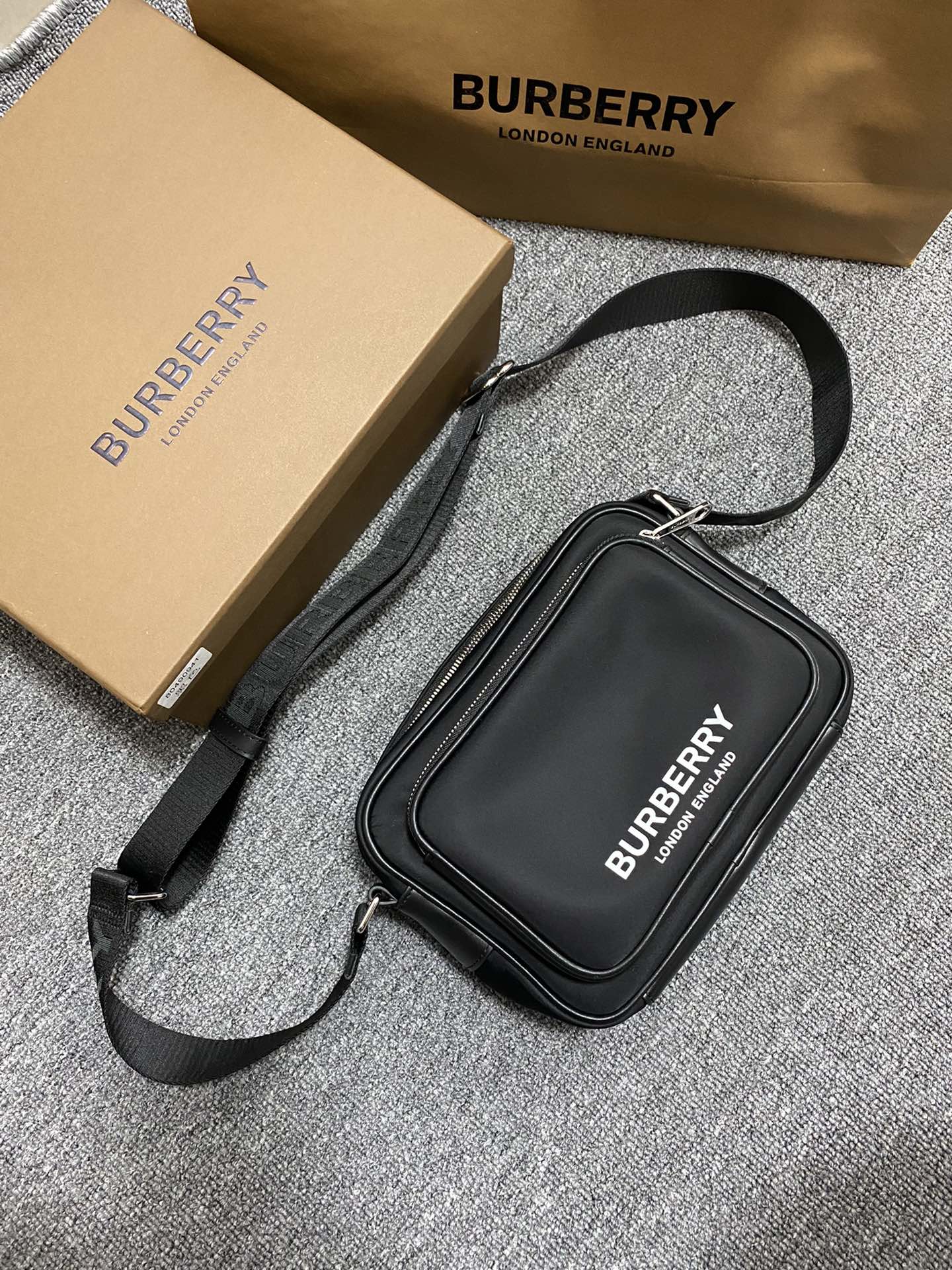 Burberry ECONYL® Crossbody Bag with Logo Print and Adjustable Strap 2 i1648956708 9962 0