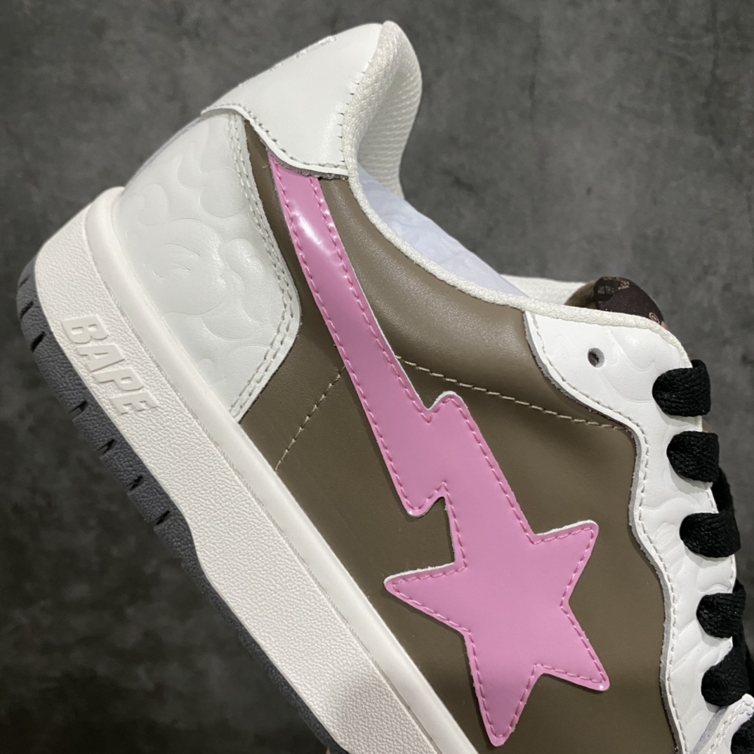 图片[8]-BAPE Sk8 Sta Low SK8系列低帮休闲运动滑板板鞋\”压纹皮革草莓奶昔1I20-191-004” 东莞原装纯原混卖版 男女鞋原版3枚原标 配置抗压3*5印有猿人logo快递外包盒#升级原楦原纸版开发版型 采用进口固色无色差翻毛麂皮革组合头层皮革叠层鞋面材质 鞋垫嵌入Ortholite(欧索莱)缓震材质/附带送一副高密度迷彩替换鞋垫 外置原数据开发耐磨橡胶大底❗️ 尺码： 36-44-选品中心