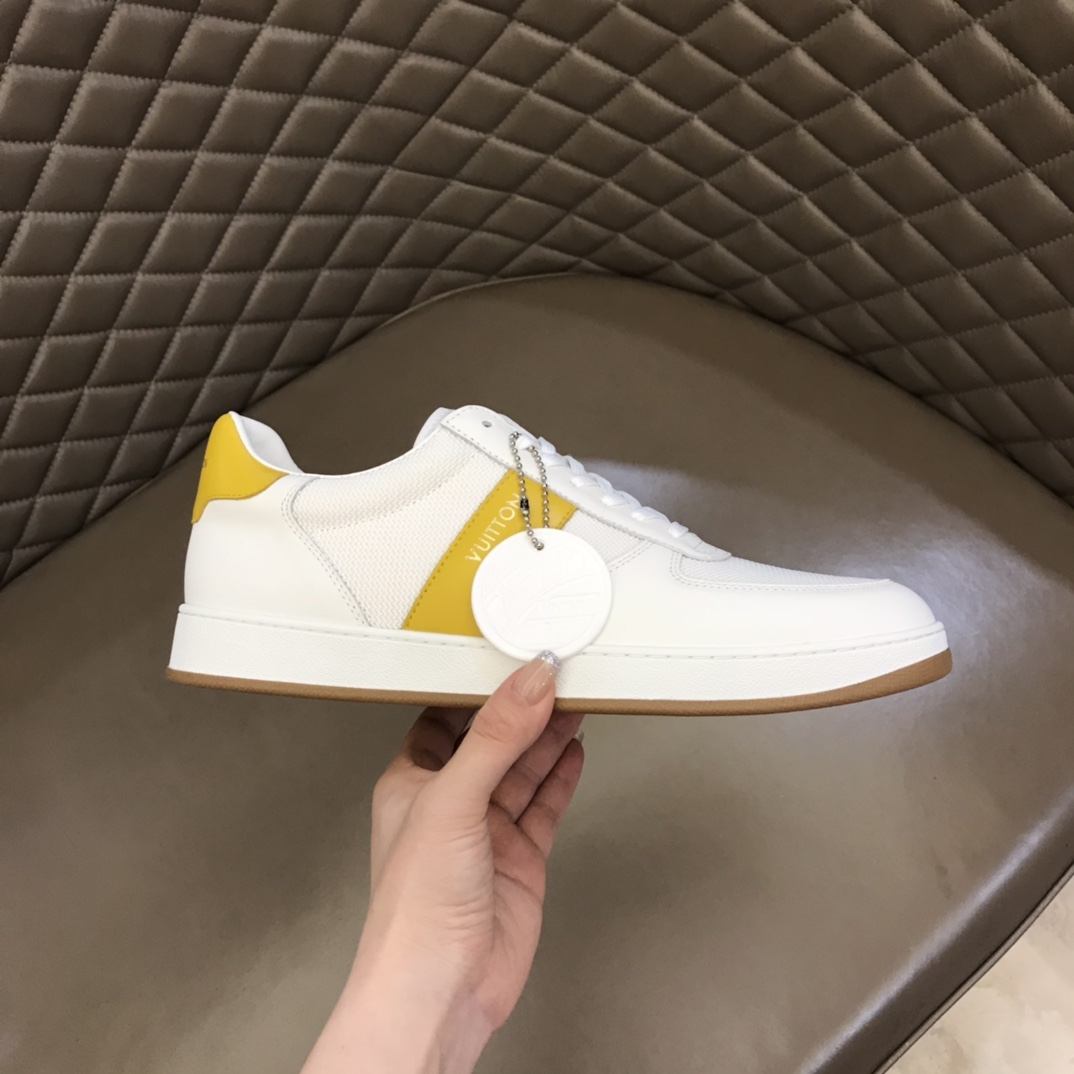 LV/路易威登   彩色牛皮拼接进口透气高密度网面男士经典休闲运动鞋