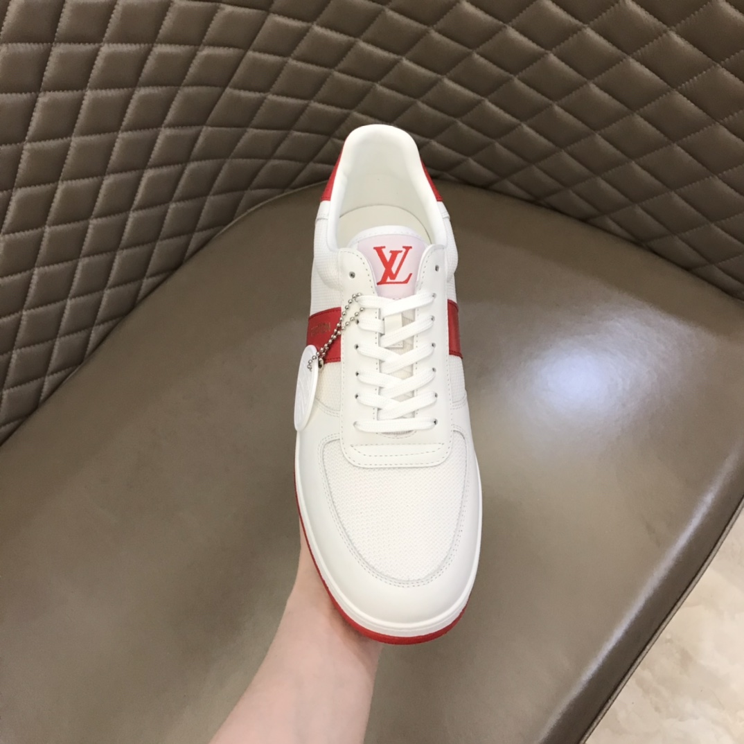 LV/路易威登   彩色牛皮拼接进口透气高密度网面男士经典休闲运动鞋