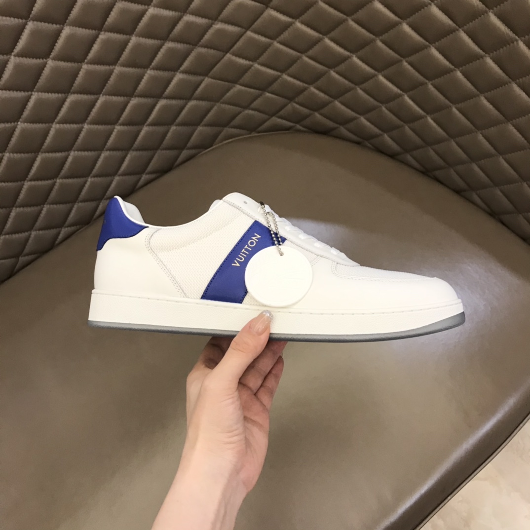LV/路易威登   彩色牛皮拼接进口透气高密度网面男士经典休闲运动鞋