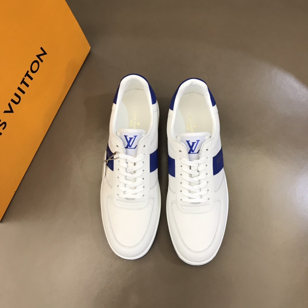 LV/路易威登   彩色牛皮拼接进口透气高密度网面男士经典休闲运动鞋