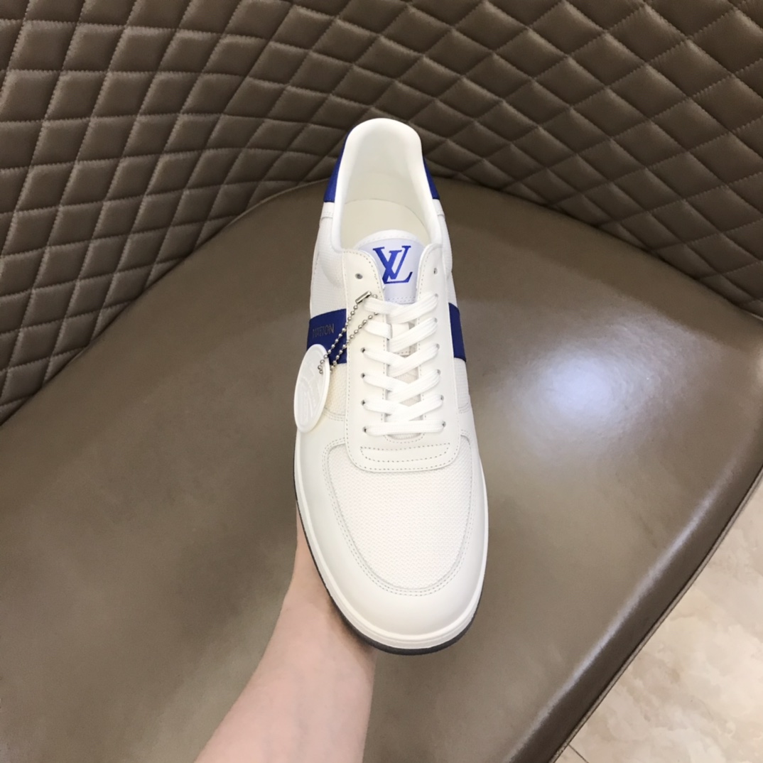 LV/路易威登   彩色牛皮拼接进口透气高密度网面男士经典休闲运动鞋