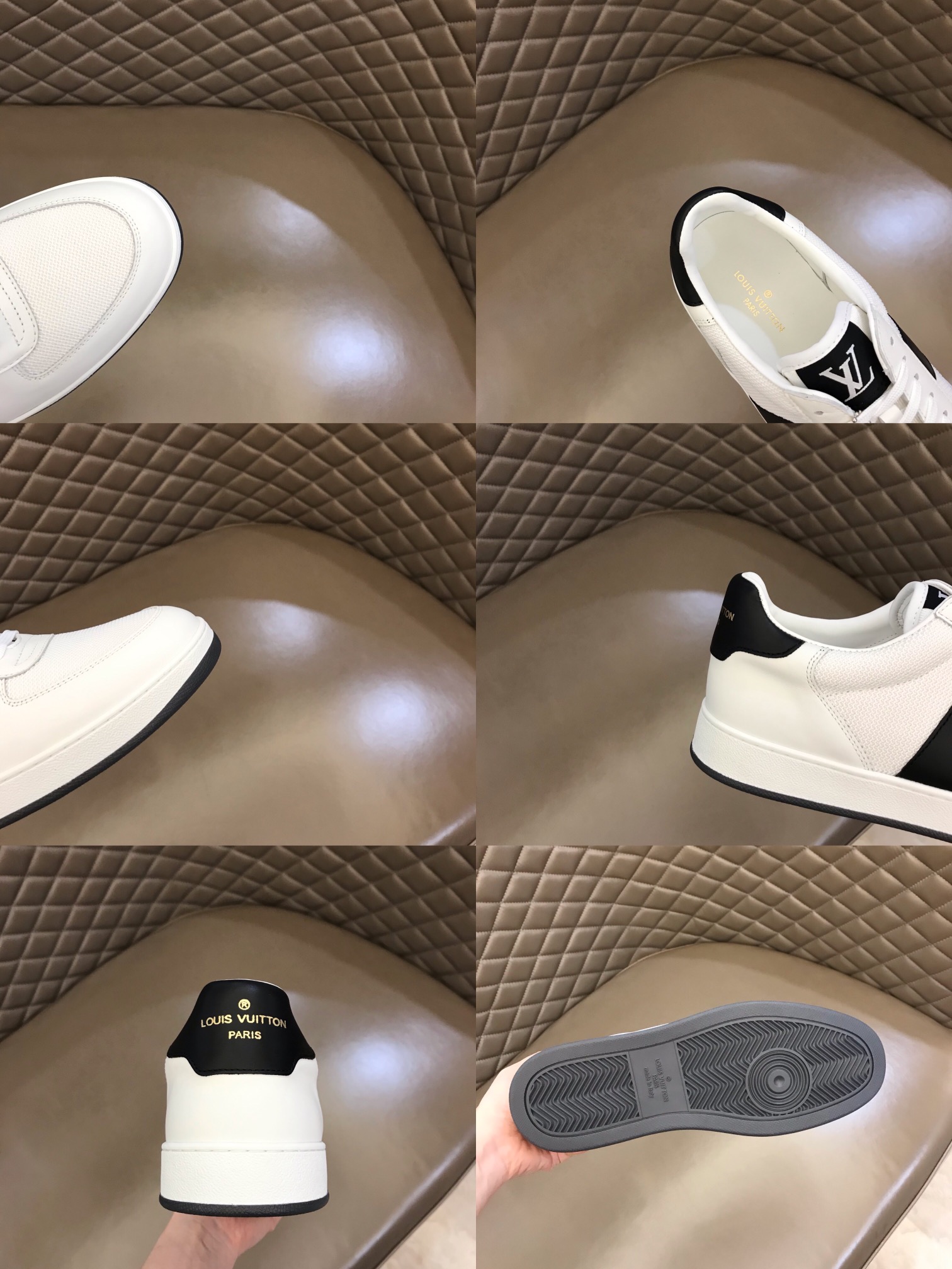LV/路易威登   彩色牛皮拼接进口透气高密度网面男士经典休闲运动鞋