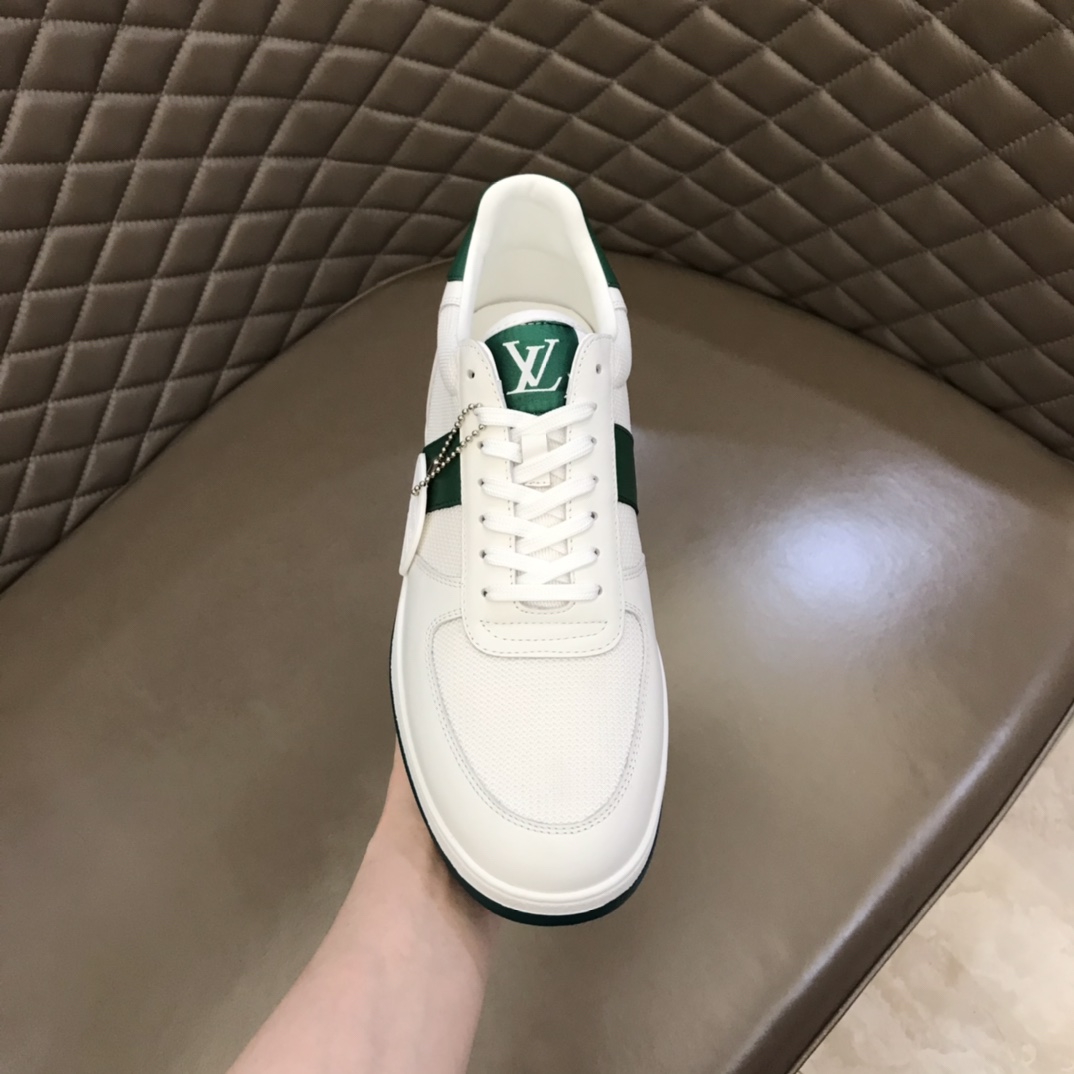 LV/路易威登   彩色牛皮拼接进口透气高密度网面男士经典休闲运动鞋