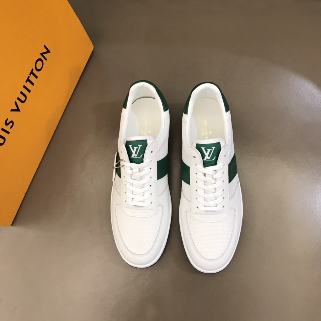 LV/路易威登   彩色牛皮拼接进口透气高密度网面男士经典休闲运动鞋