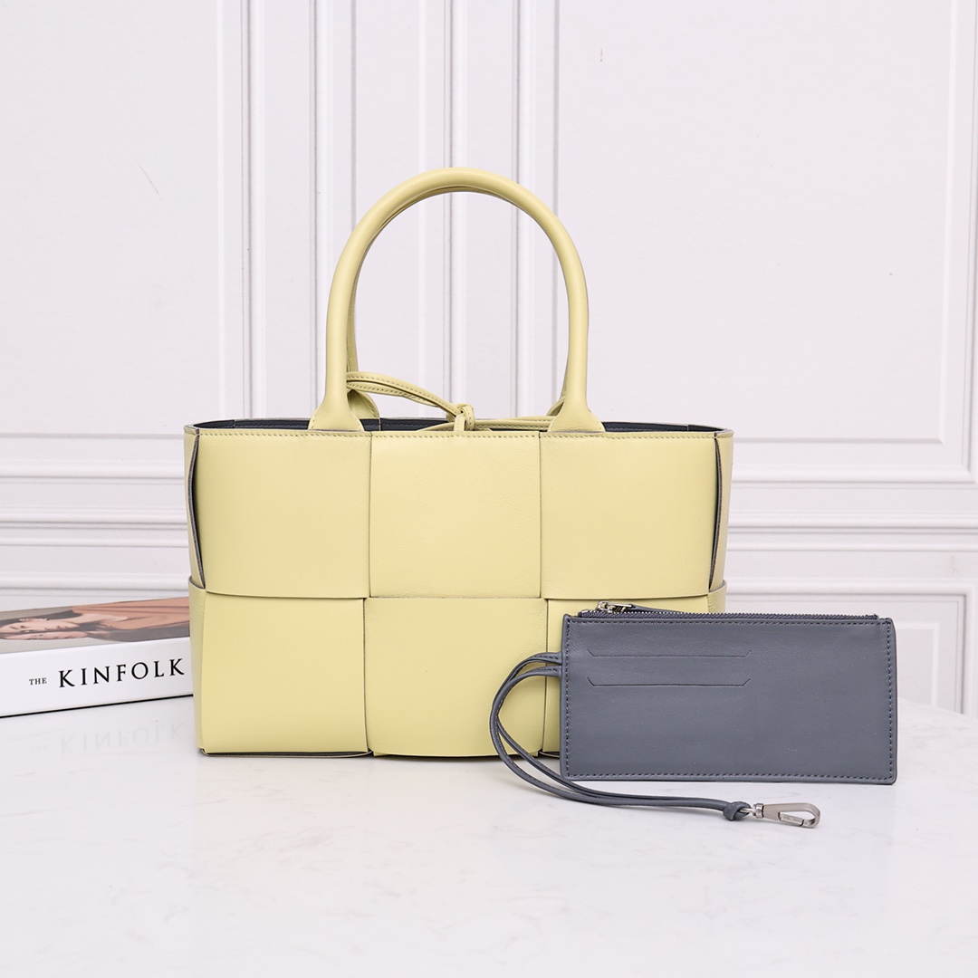 Bottega Veneta Intrecciato Tote Bag Small Lemon Yellow