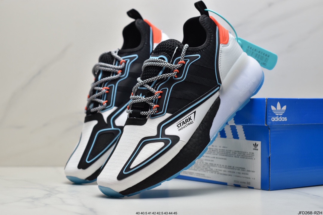 170 阿迪达斯Adidas Originals ZX 2K Boost 全新爆米花缓震休闲运动跑鞋CQ2768