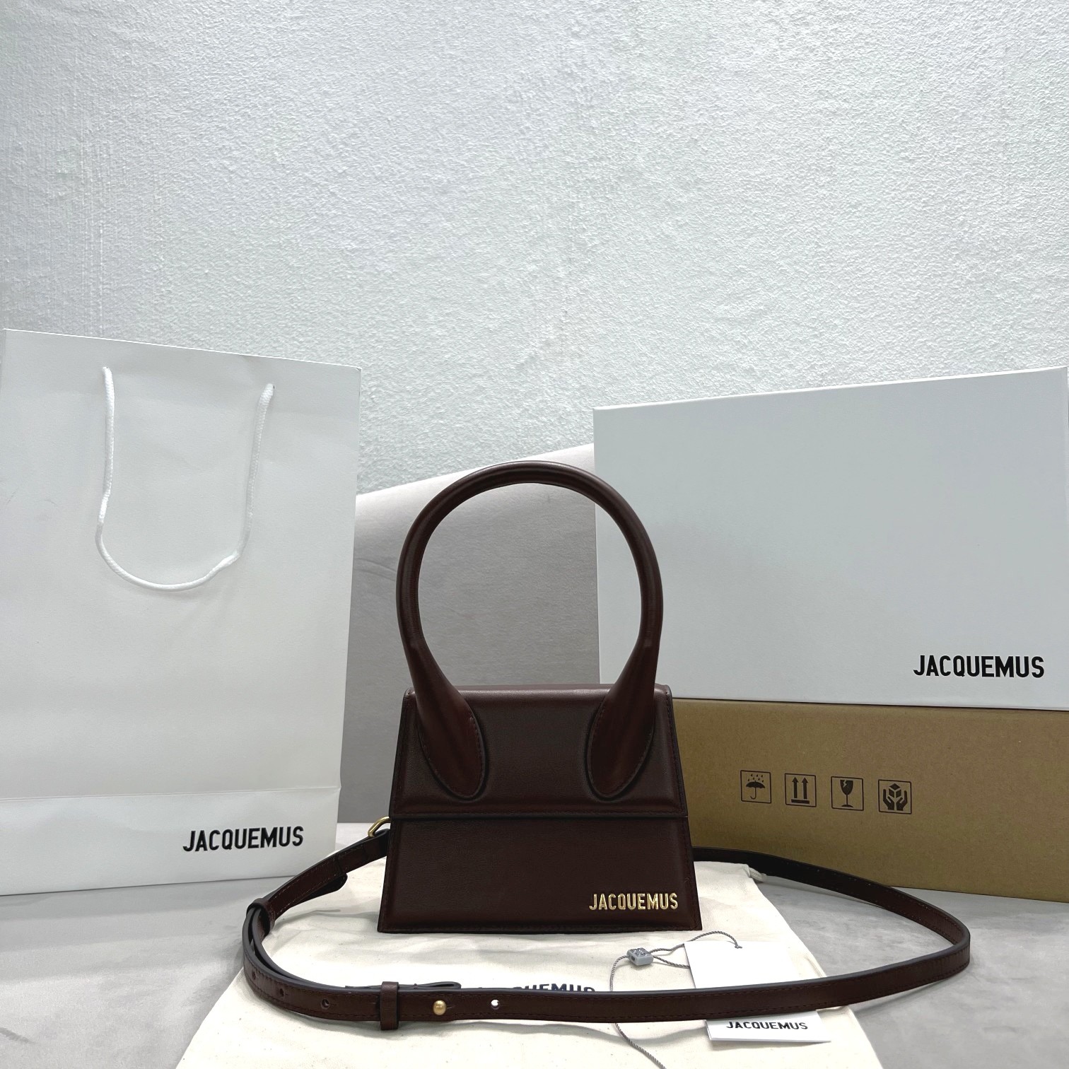 Jacquemus Bags Handbags for sale cheap now
 Chocolate color Gold Vintage