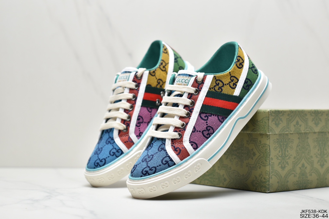 165 GUCCI古驰 Tennis 1977 Print Sneaker帆布印花运动板鞋606111 H0T10 988H