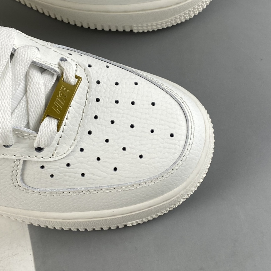 P200  Nk Air Force 1’07 Low ”Double Swoosh” 灰金双钩休闲板鞋 DH9595-001