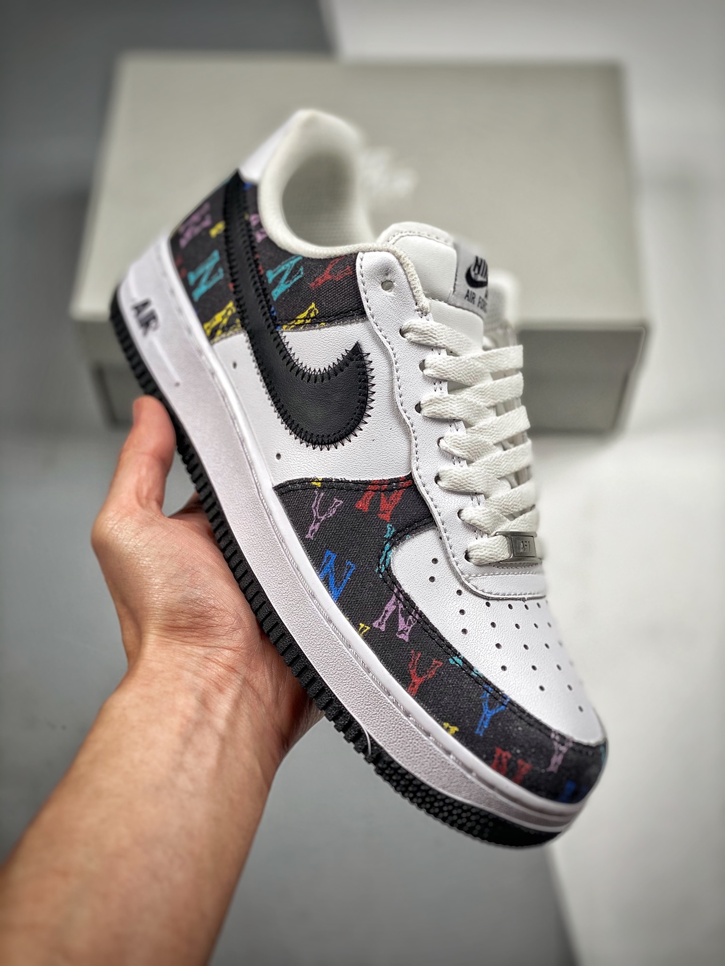 推手3 NK Air Force 1, garabato con gancho, horma y plantilla originales, forma auténtica de Air Force, especializado en c…