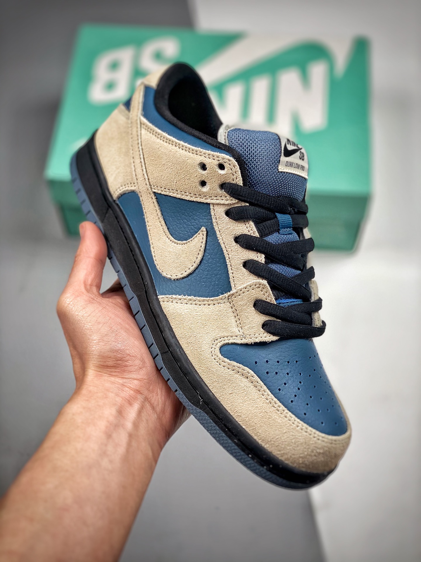 Empujador 2 NK Dunk Low azul y blanco, producción original de fábrica grande, fotos reales de estreno, material de prim…
