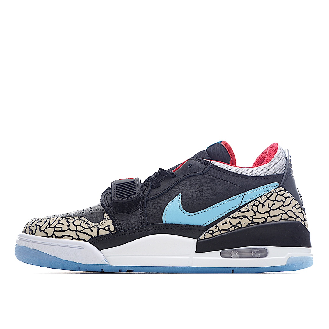 H0 ✨Air Jordan Legacy AJ312 黑兰红鸳鸯勾魔术贴三合一气垫篮球鞋 CD F5 69-004