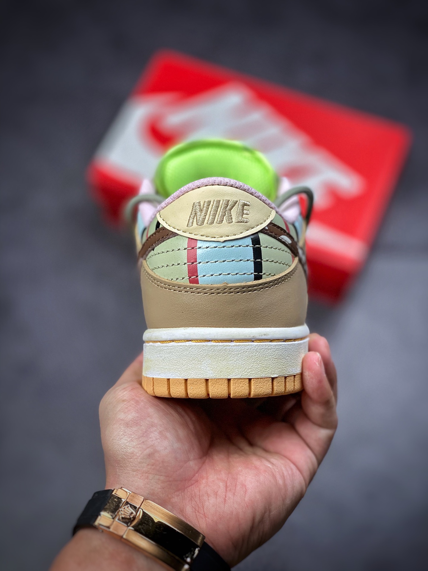 360 Nike Dunk SB Low 卡其 腰果花纯原版本解构鞋带 DH0952-001