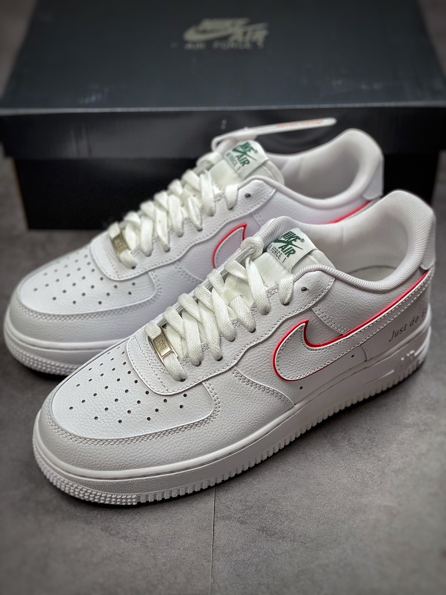 200  Nike Air Force 1 Low 07 白红Just 原楦头原纸板DQ0791-100