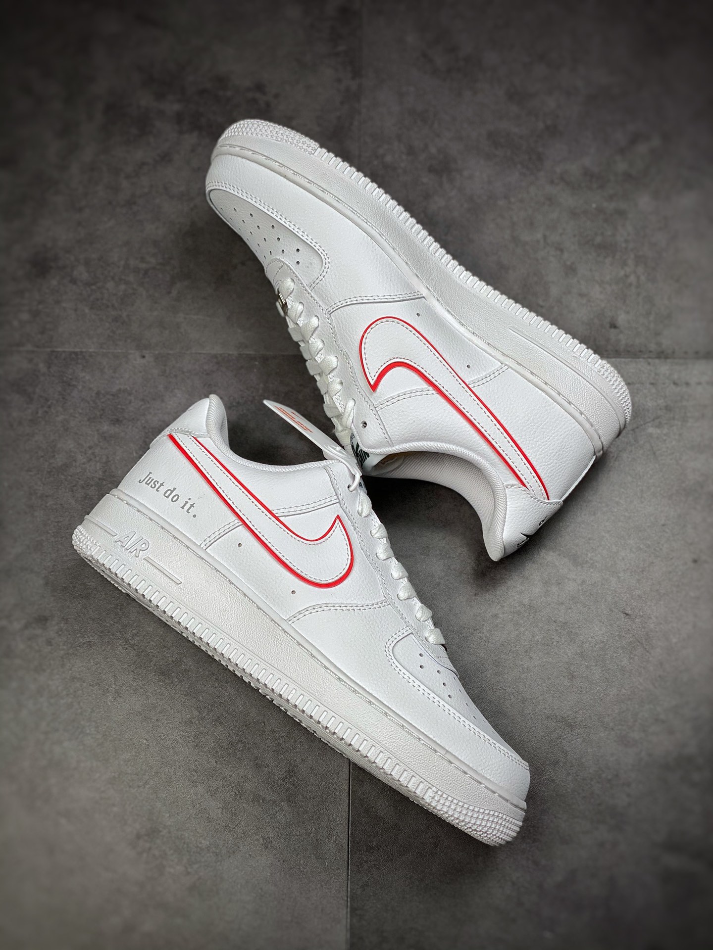 200  Nike Air Force 1 Low 07 白红Just 原楦头原纸板DQ0791-100