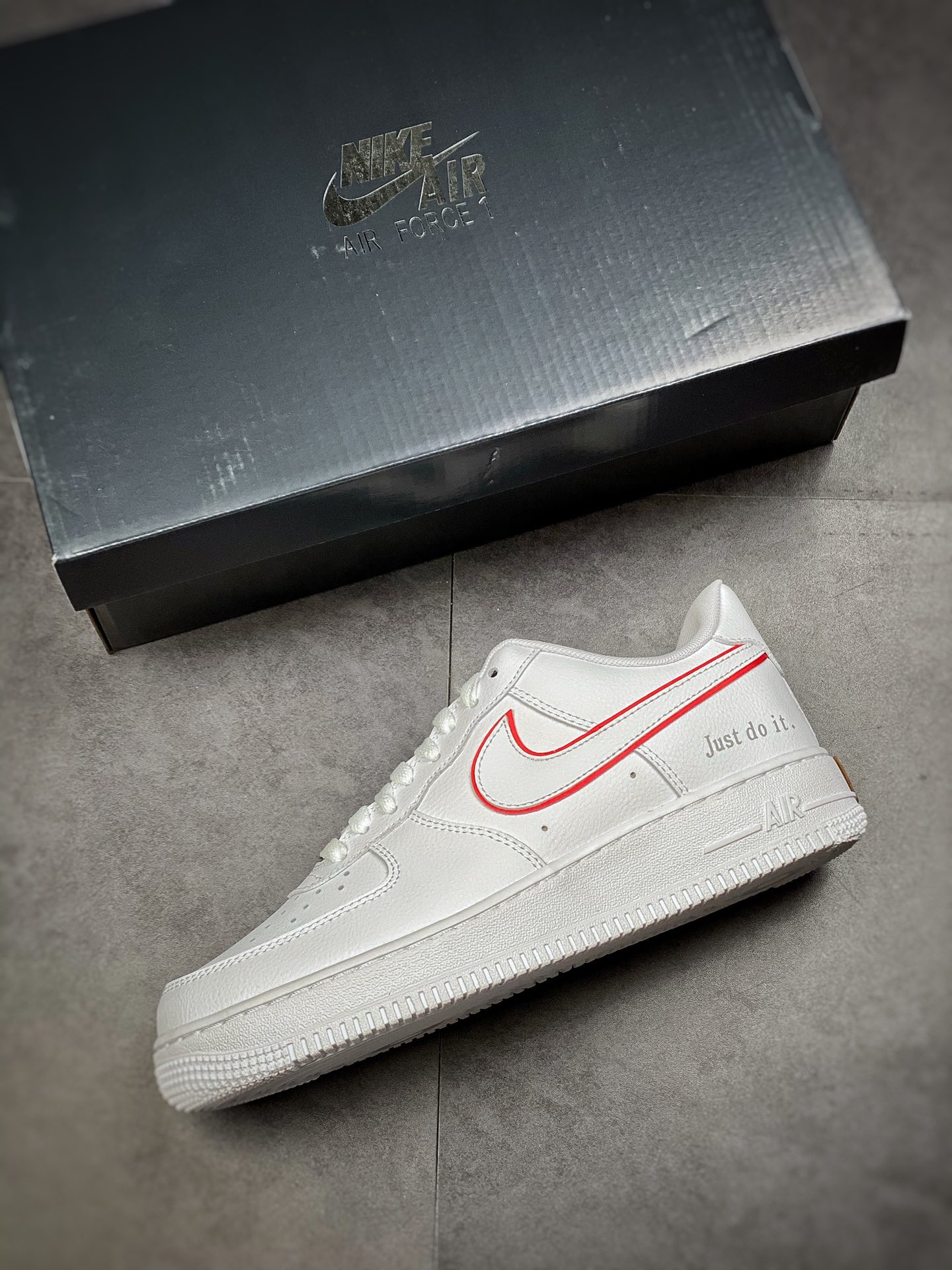 200  Nike Air Force 1 Low 07 白红Just 原楦头原纸板DQ0791-100