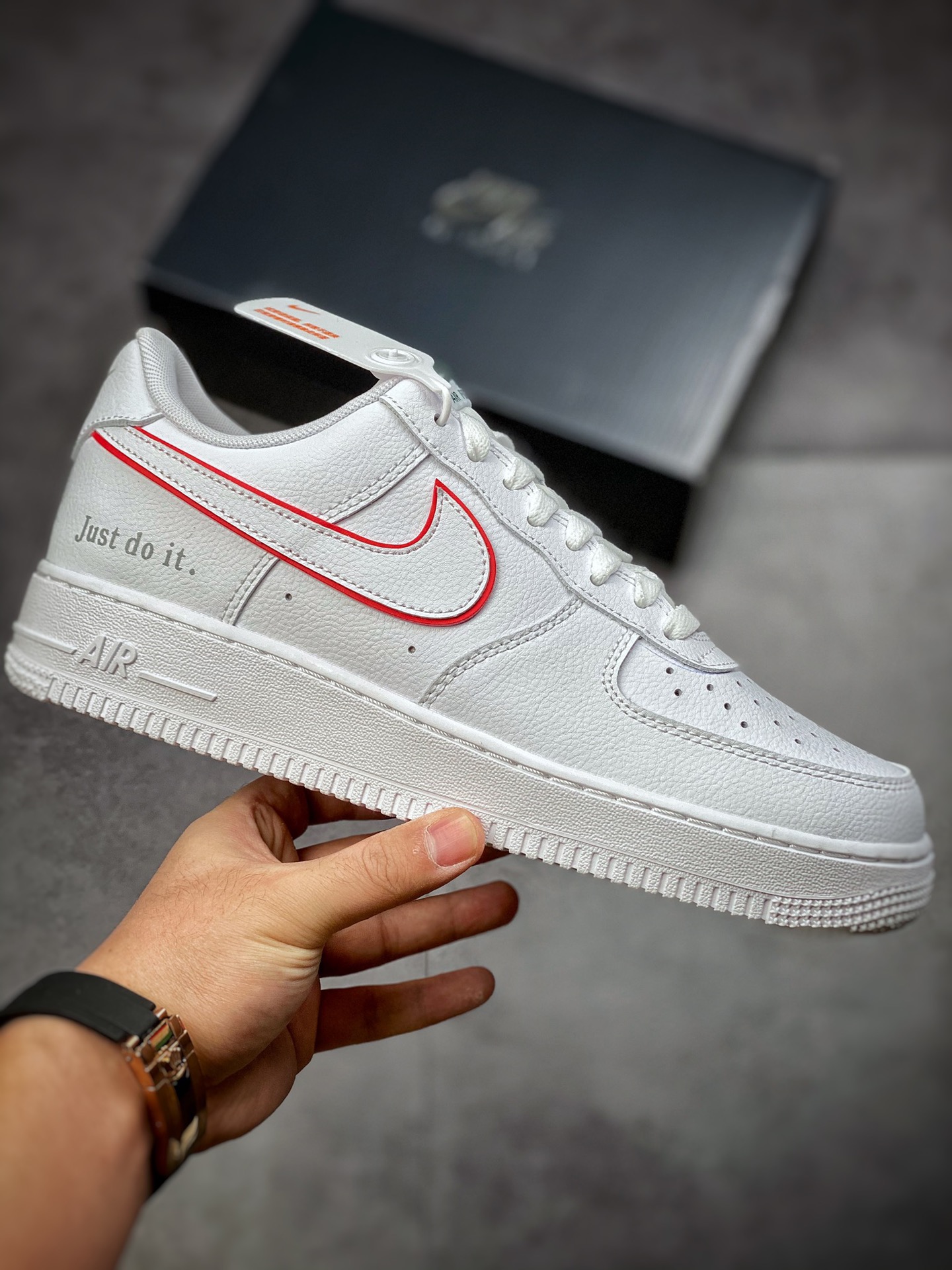 200  Nike Air Force 1 Low 07 白红Just 原楦头原纸板DQ0791-100